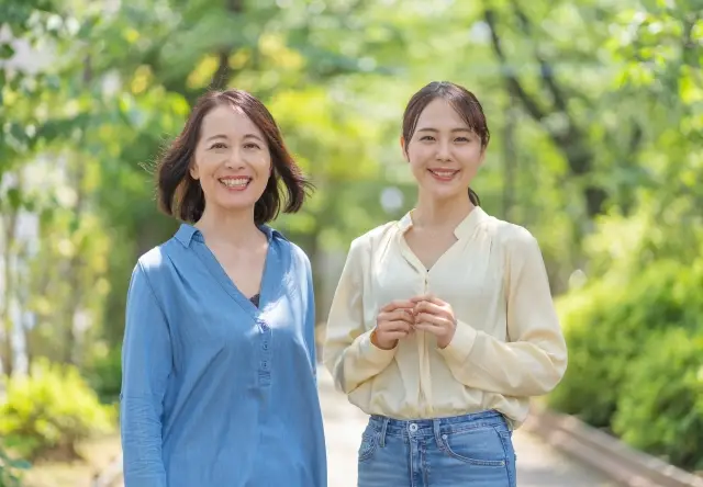 母と娘の写真