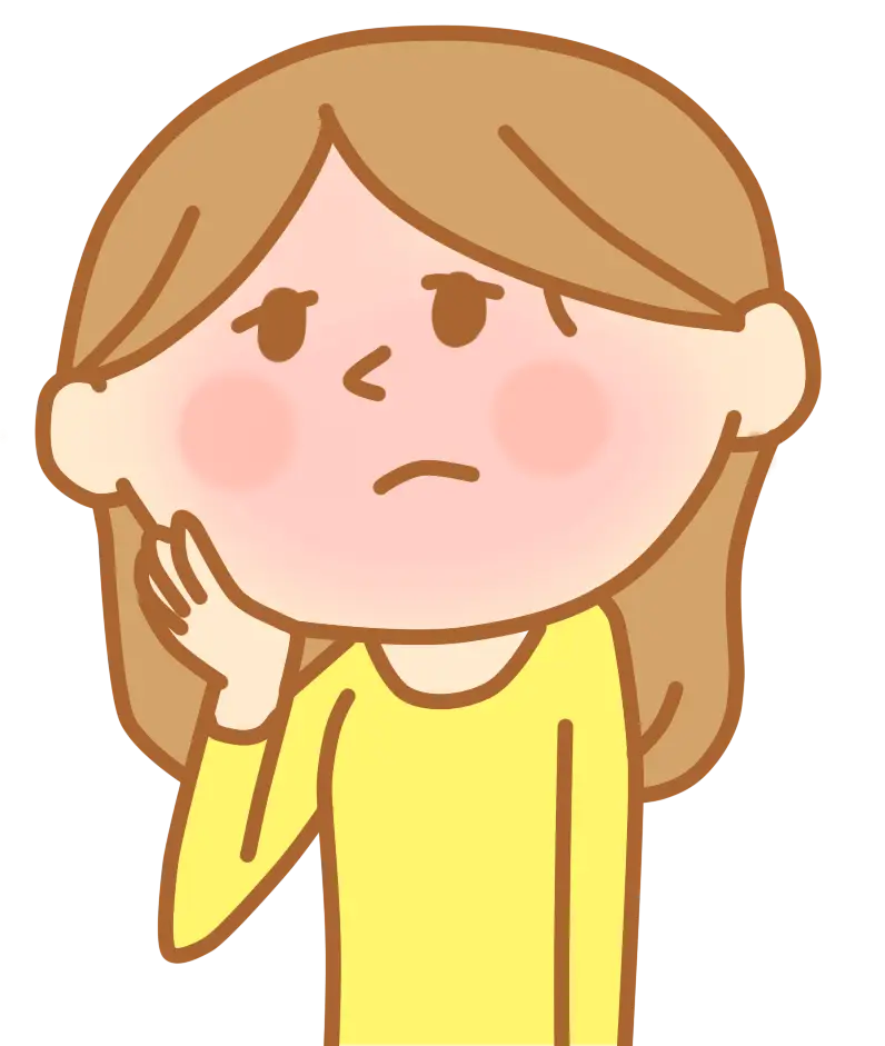 のぼせて、顔が赤くなっている女性