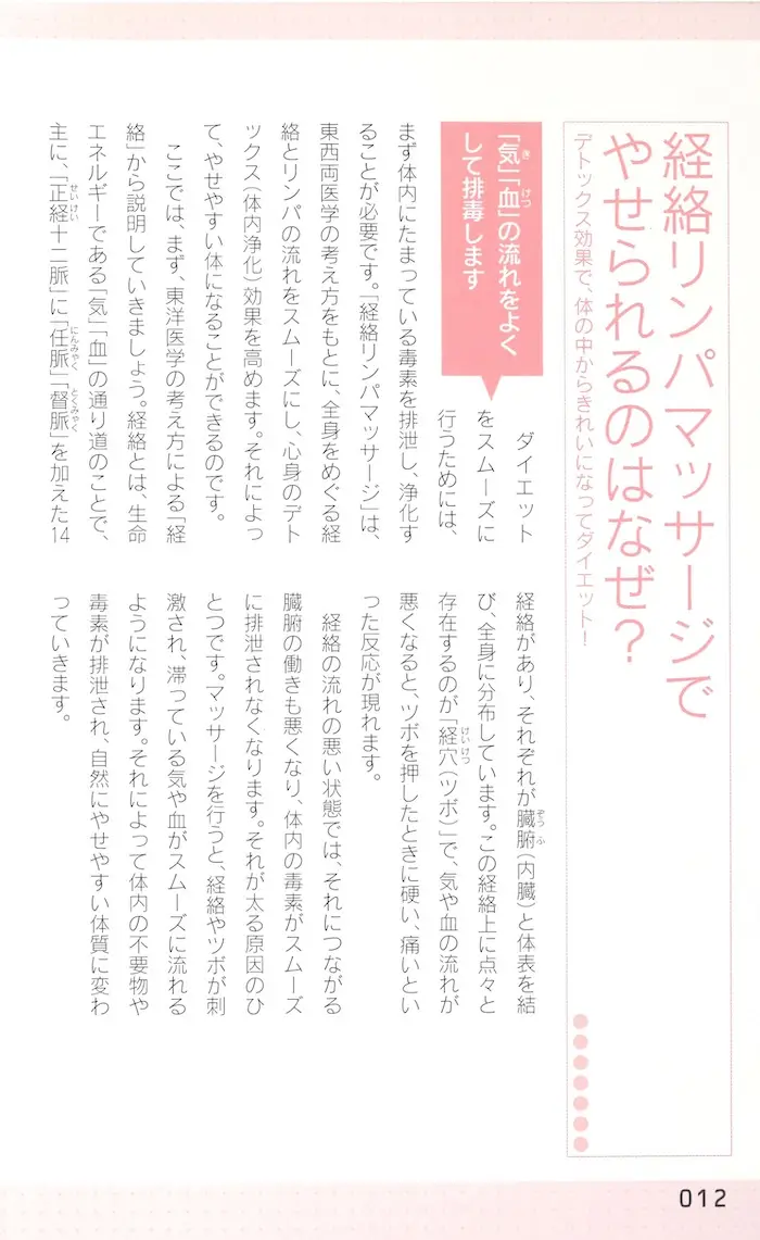 経絡リンパマッサージでやせられるのはなぜ？