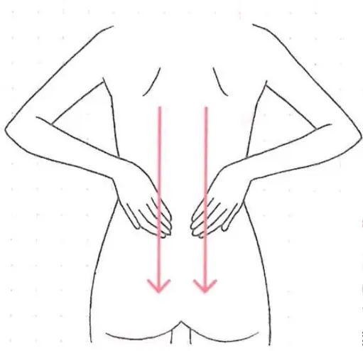 春バテケアのリンパマッサージ２ー背中からお尻までをさする。