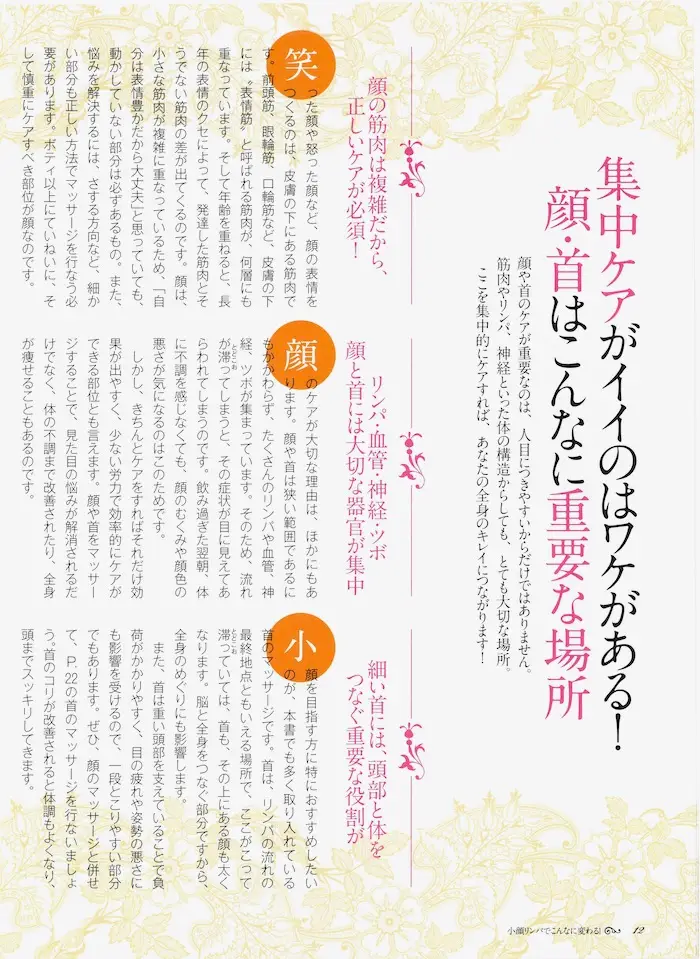 集中ケアには訳がある。顔と首は、重要。リンパマッサージで正しくケア